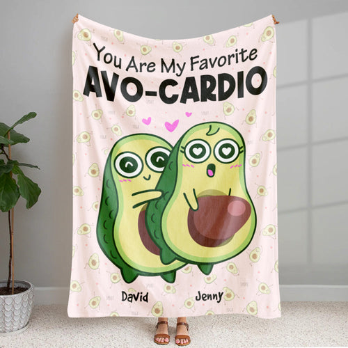 Personalized Avo-Cardio Blanket for Couples Blanket PopCulturePrints