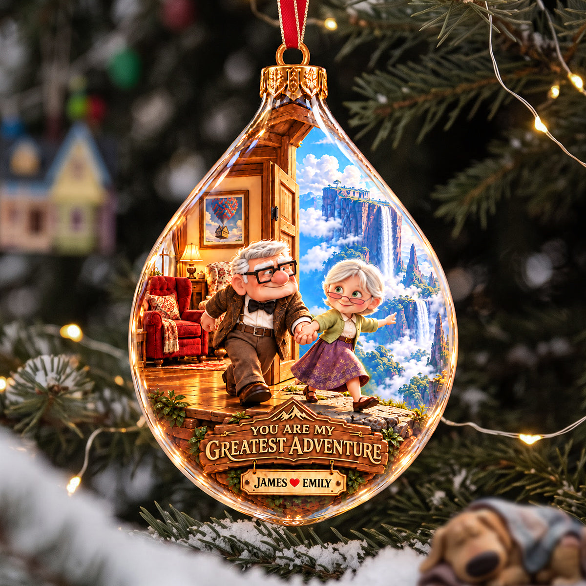 You Are My Greatest Adventure Christmas Ornament - Personalized Gifts For Couple 04hata131026 Ornament PopCulturePrints