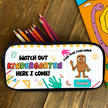 Load image into Gallery viewer, Watch Out 5th Grade! Personalized Funny Character Pencil Case for Kids Pencil Case PopCulturePrints
