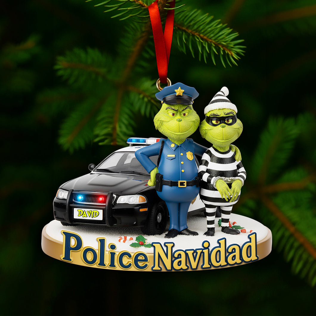 Personalized Police Ornament - A Unique Christmas Gift for Police Officers Ornament PopCulturePrints