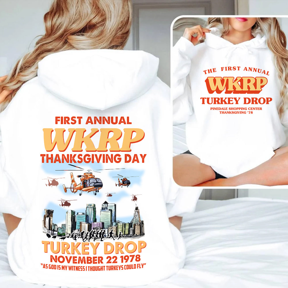 WKRP Turkey Drop Thanksgiving Shirt - Retro Fan Gift