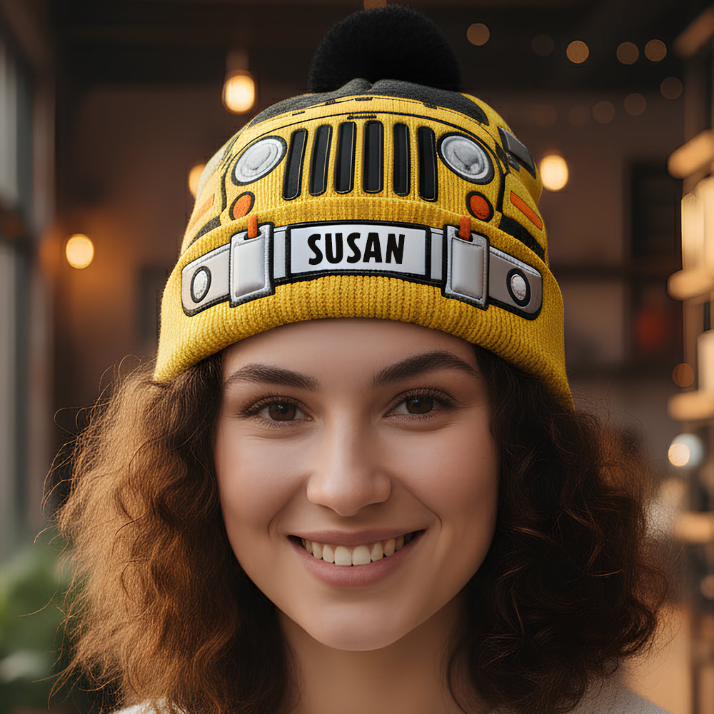 Adventure Awaits with Our Custom Bobble Beanie Hat - Personalized Gifts for Off-Road Enthusiasts Hat PopCulturePrints