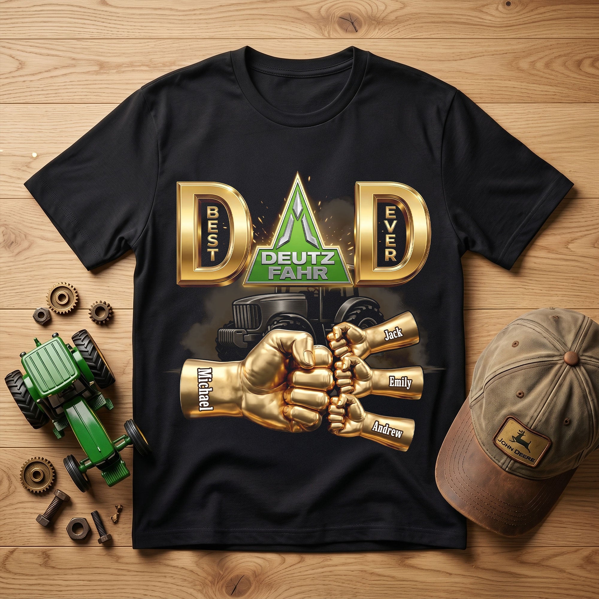 Best Farmer Dad Ever - Personalized Shirt for Dads Who Love Farming Shirts PopCulturePrints