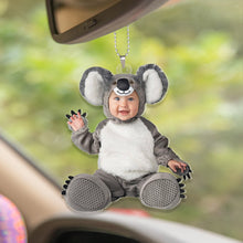 Load image into Gallery viewer, Custom Baby Photo Car Ornament - Cute Koala Theme Ornament PopCulturePrints
