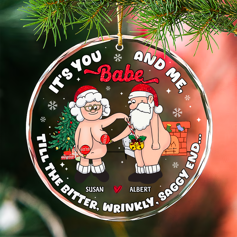 Personalized Funny Couples Christmas Ornament - Unique Valentine's Day Gifts Ornament PopCulturePrints