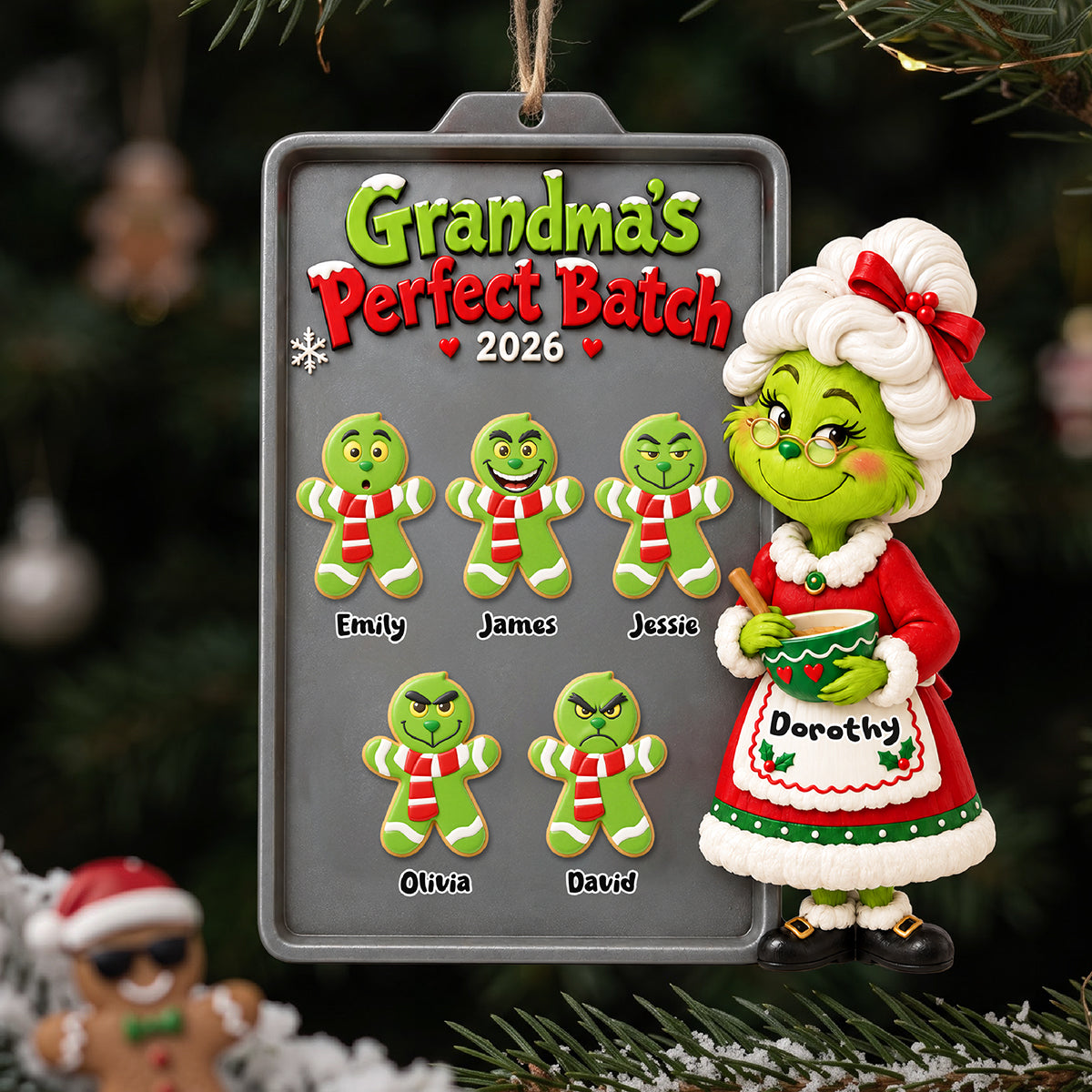 Grandma's Perfect Batch Ornament - Personalized Christmas Gift for Grandma