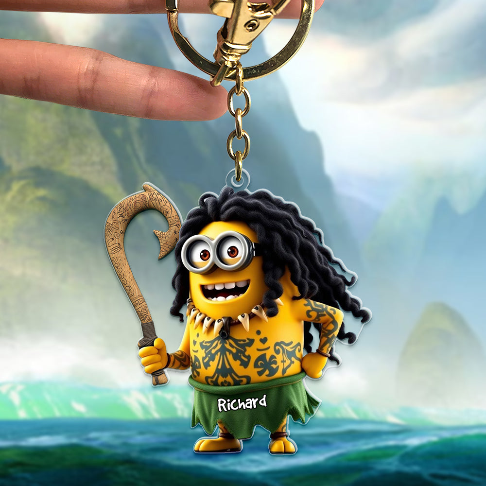 Custom Movie Fan Keychain - Minion Tribal Design Keychains PopCulturePrints