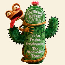 Load image into Gallery viewer, Emotional Support Cactus Custom Shape Pillow - A Fun and Meaningful Personalized Gift Pillow PopCulturePrints
