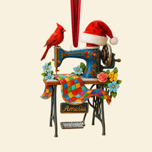 Load image into Gallery viewer, Sewing Machine Christmas Ornament - A Perfect Personalized Gift for Seamstresses Ornament PopCulturePrints
