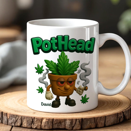 “Celebrate Your Vibe!” Pothead Mug - Custom Personalize Gift for Smokers, Friends, and Cannabis Lovers Coffee Mug PopCulturePrints