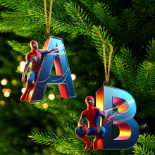Load image into Gallery viewer, Personalized Superhero Letter Christmas Ornament Ornament PopCulturePrints
