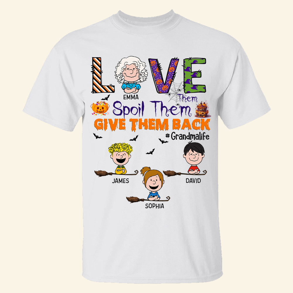 Personalized Grandma Life Halloween Themed T-Shirt