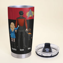 Load image into Gallery viewer, Best Dad Personalized Tumbler - Sci-Fi Family Gift Tumbler Cup PopCulturePrints
