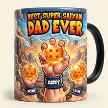 Load image into Gallery viewer, "Best Super Saiyan Dad Ever" - Personalized Coffee Mug for Dads, Grandpas, and Gift for All Fathers Coffee Mug PopCulturePrints
