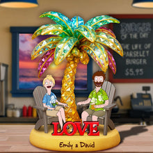 Load image into Gallery viewer, &quot;Together Forever, Handcrafted Memories&quot; - Couple Forever Acrylic Plaque, Personalized Gift for All Lovebirds Shaped Plaques PopCulturePrints
