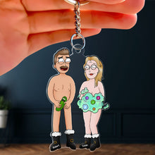 Load image into Gallery viewer, Custom Cartoon Couple Acrylic Keychain
