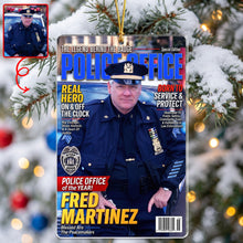 Load image into Gallery viewer, “Real Hero On and Off the Clock” - Police Officer Christmas Ornament - Personalized Gift for Law Enforcement Enthusiasts Ornament PopCulturePrints
