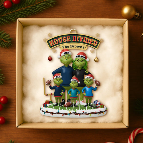 House Divided Family Christmas Ornament - Personalized Gift for Football Fans Ornament PopCulturePrints