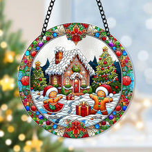 Load image into Gallery viewer, Personalized Christmas Gingerbread Man Suncatcher Ornament
