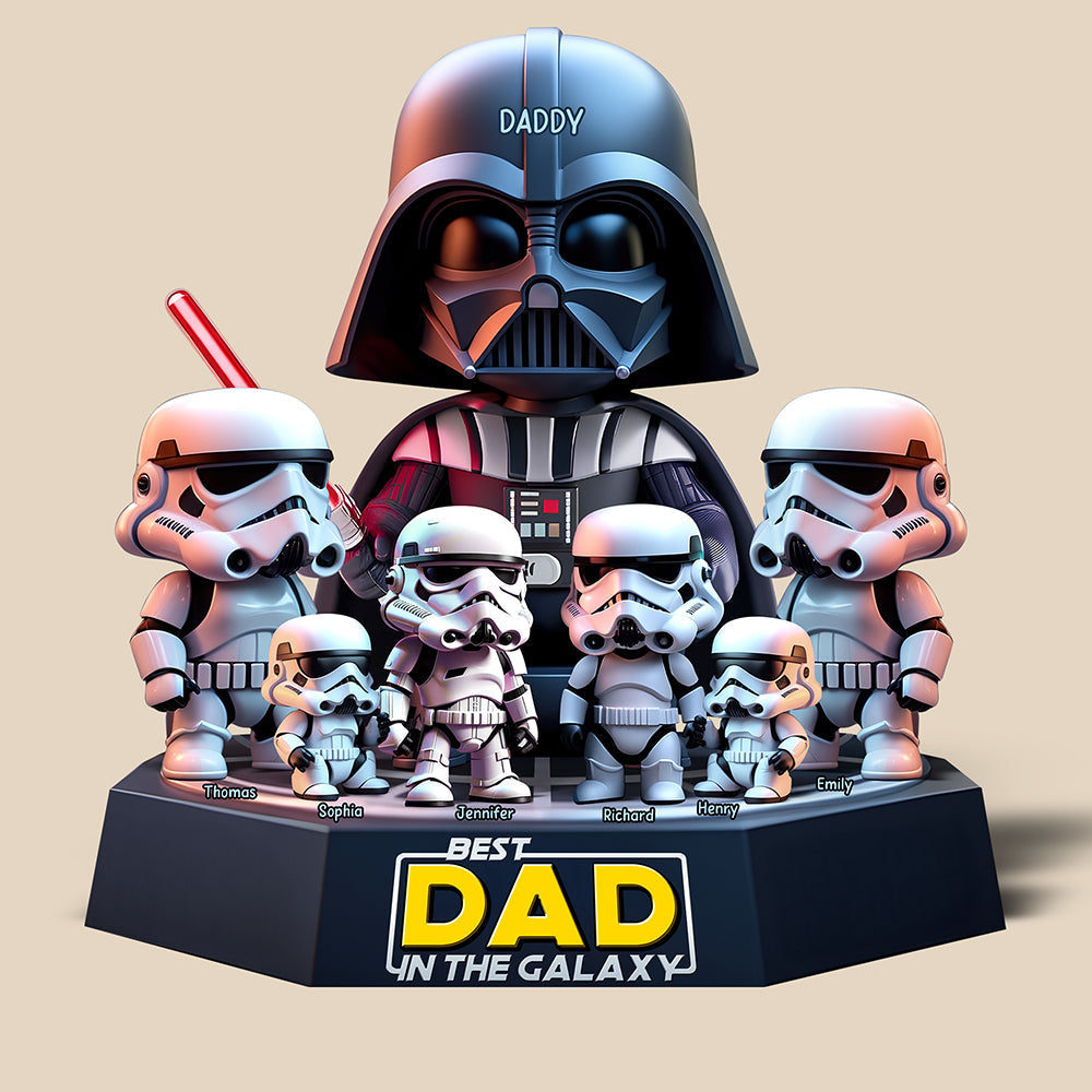 Best Dad In The Galaxy - Personalized Acrylic Plaque Shaped Plaques PopCulturePrints