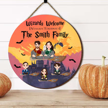 Load image into Gallery viewer, Custom Wizards Welcome Family Sign
