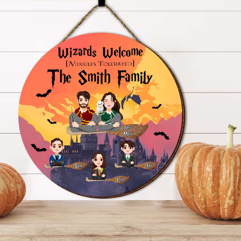 Custom Wizards Welcome Family Sign