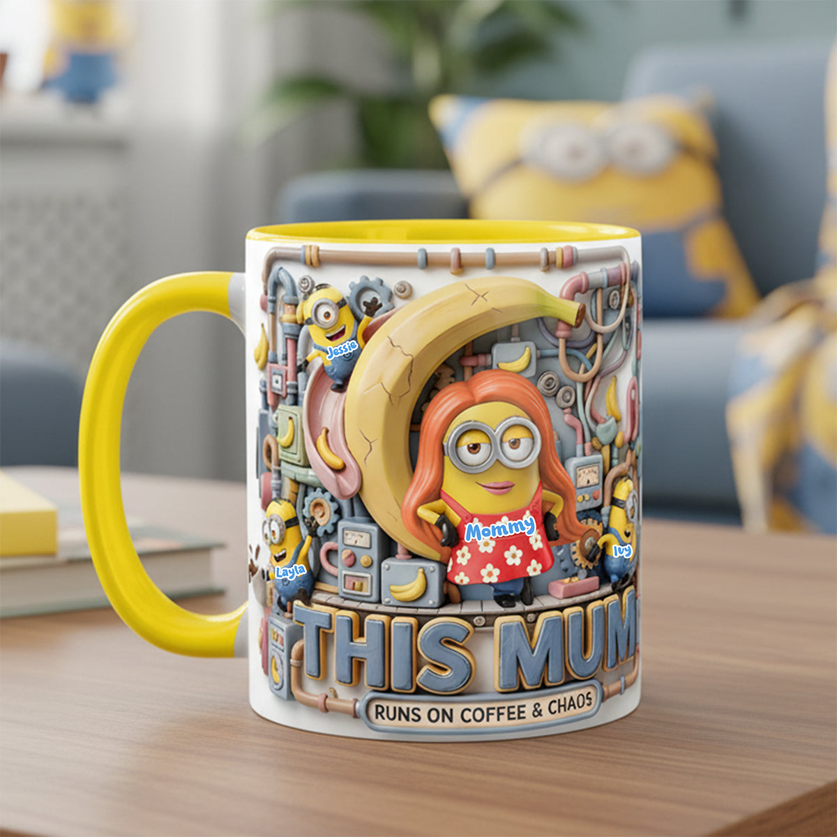 “This Mum Runs on Coffee & Chaos” - Personalized Mug for Mom, Grandma, and More! Coffee Mug PopCulturePrints