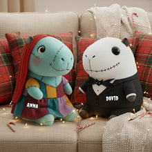 Load image into Gallery viewer, Personalized Couple Custom Shape Pillow - Unique Gift for Anna and David Pillow PopCulturePrints
