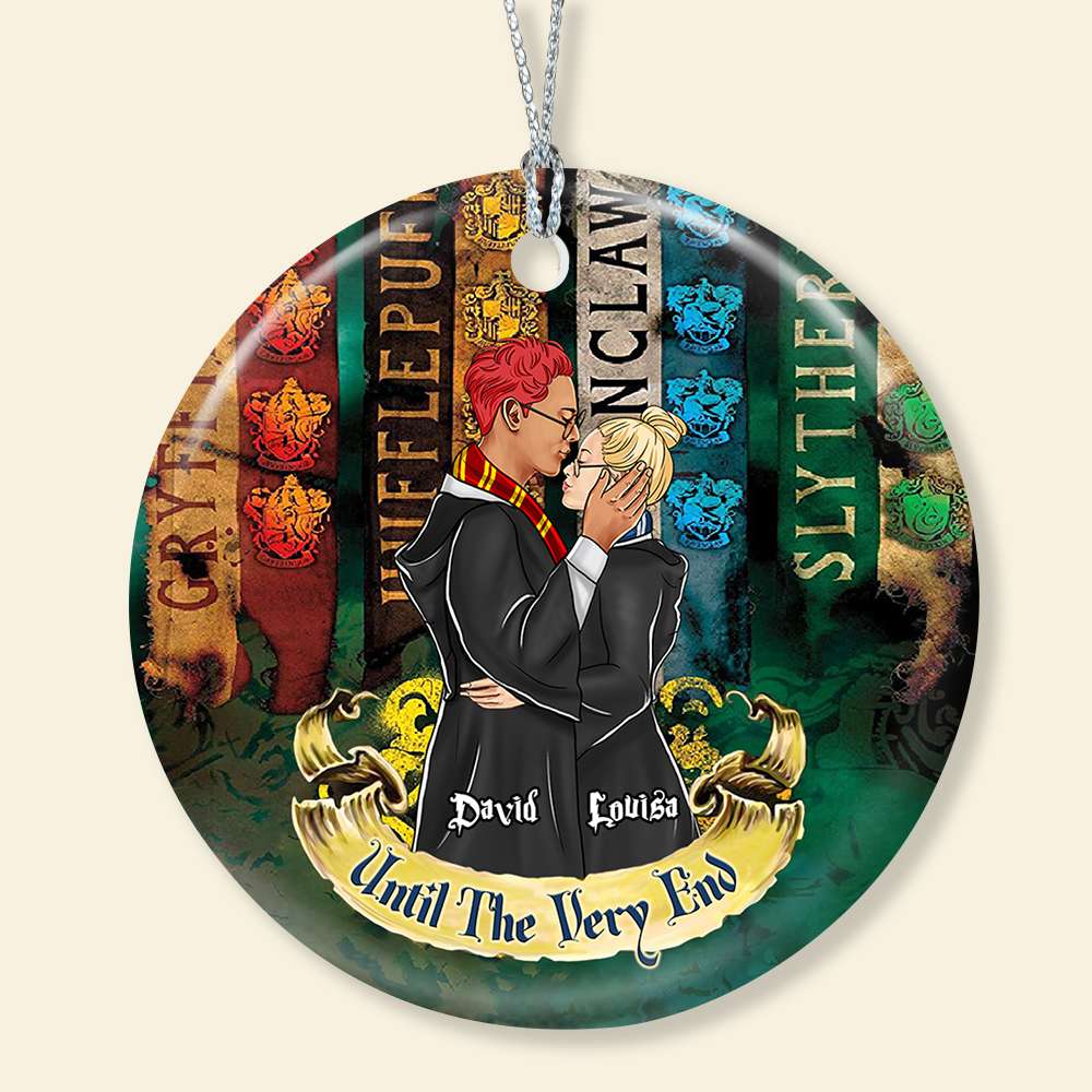 Personalized Wizard Couple Christmas Ornament - Until The Very End