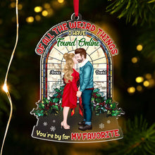 Load image into Gallery viewer, Personalized Christmas Ornament for Couples - Unique Valentine&#39;s Day Gifts Ornament PopCulturePrints
