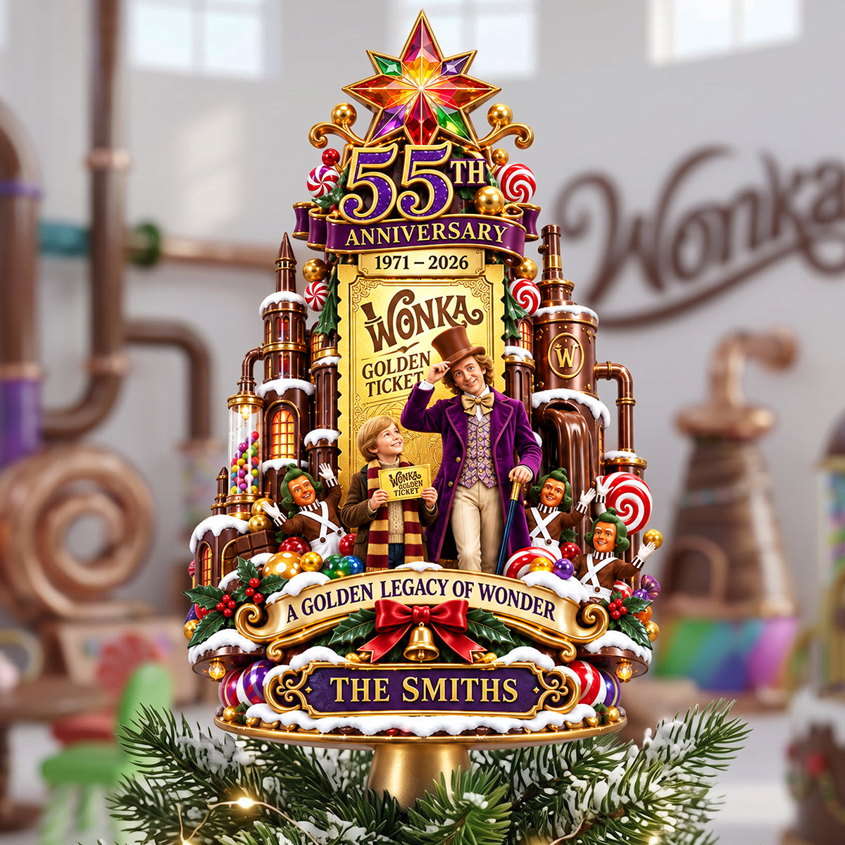 "Embrace the Magic of Christmas" - Personalized Tree Topper, Custom Gift for Families, Friends & Loved Ones Ornament PopCulturePrints