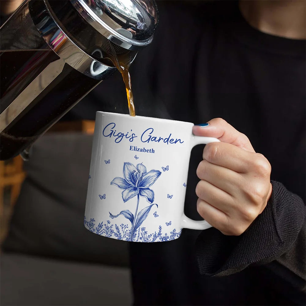 “Grandma's Garden: A Personalized Touch” - Custom Edge-to-Edge Mug for Grandma Mug PopCulturePrints