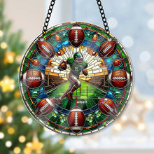 Load image into Gallery viewer, Personalized Football Lover&#39;s Suncatcher Ornament
