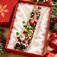 Load image into Gallery viewer, "Ride Into Joy!" - Nostalgia Sled Acrylic Ornament - Personalized Gift for Friends, Family, and Kids Ornament PopCulturePrints
