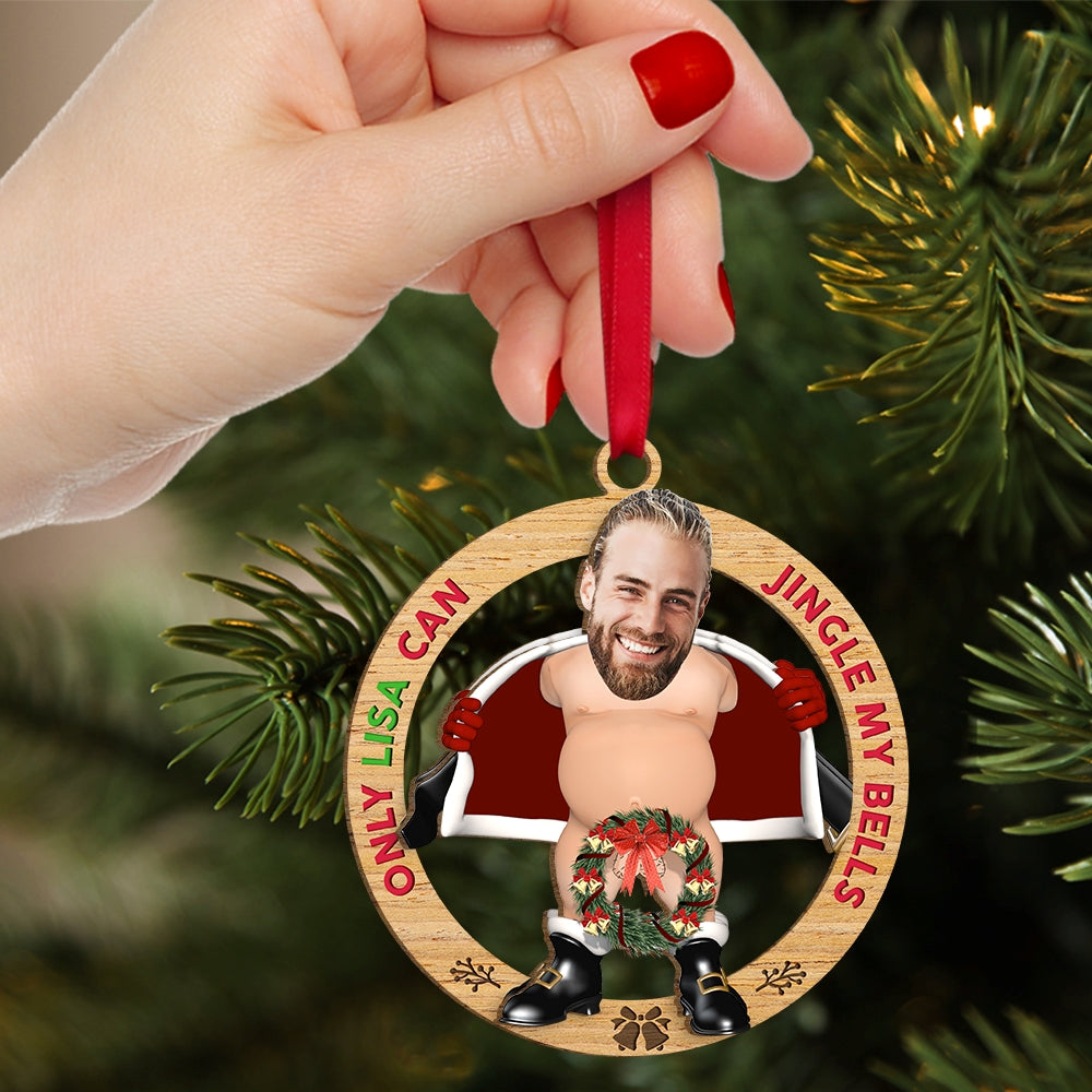 Custom Funny Christmas Ornament for Men – Personalized Photo Gift