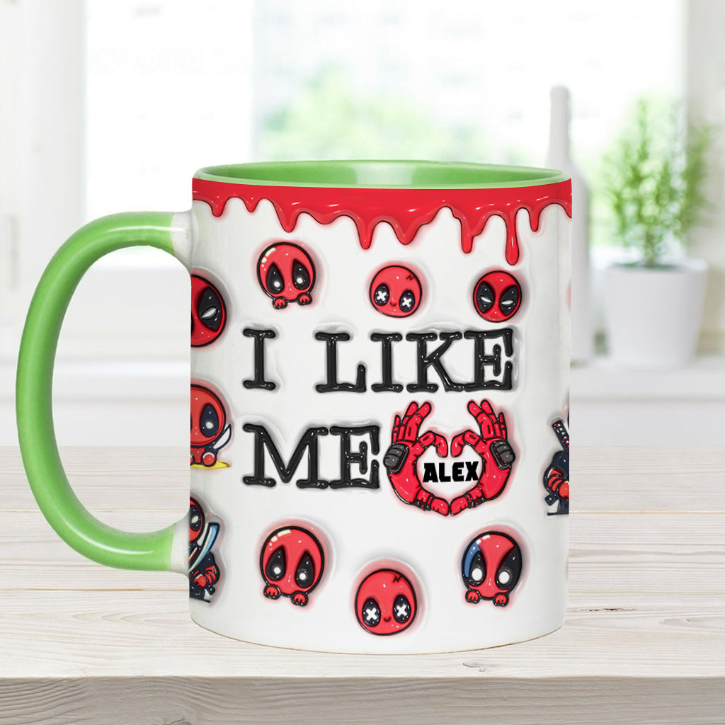 Personalized Deadpool 'I Like Me' Accent Mug