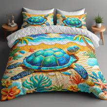 Load image into Gallery viewer, Turtle Lovers Quilt Bed Set - Perfect Gift for Ocean Enthusiasts Blanket PopCulturePrints
