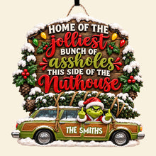 Load image into Gallery viewer, Home Of The Jolliest Acrylic Sign - Personalized Christmas Gift for Fun-Loving Families
