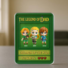 Load image into Gallery viewer, &quot;The Legend of Dad: A Personalized Gaming Tribute&quot; - Custom Plaque, Unique Gift for Dads and Grandpas Shaped Plaques PopCulturePrints

