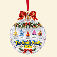 Load image into Gallery viewer, “Celebrate Your Family’s Love” - Personalized Family Tree Ornament - Custom Gift for Family and Friends
