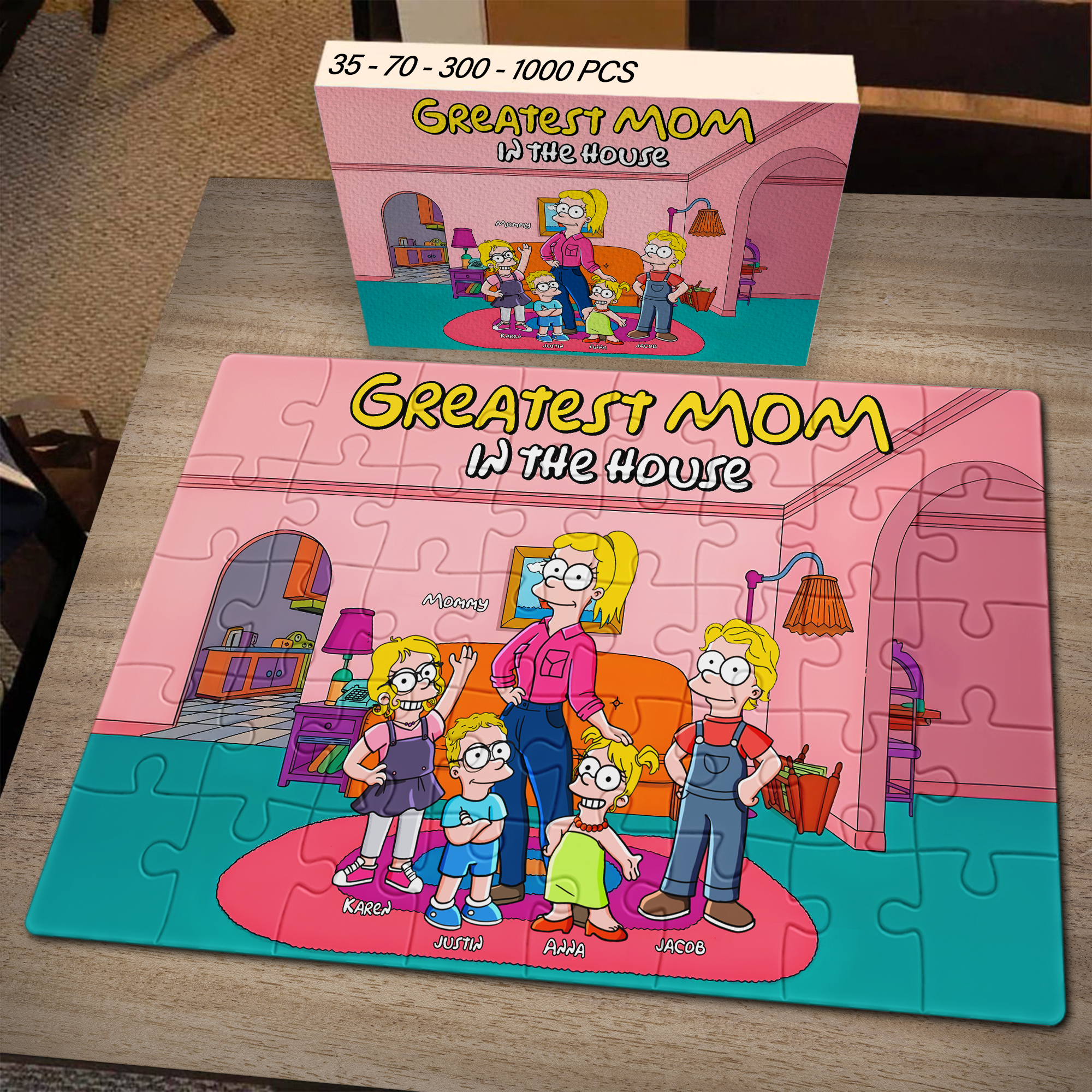 "Greatest Mom in the House" - Personalized Jigsaw Puzzle for Mom, Grandma & Special Women Jigsaw Puzzles PopCulturePrints