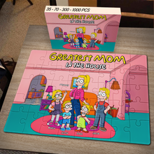 Load image into Gallery viewer, &quot;Greatest Mom in the House&quot; - Personalized Jigsaw Puzzle for Mom, Grandma &amp; Special Women Jigsaw Puzzles PopCulturePrints
