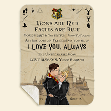 Load image into Gallery viewer, Personalized Wizard Love Blanket for Couples
