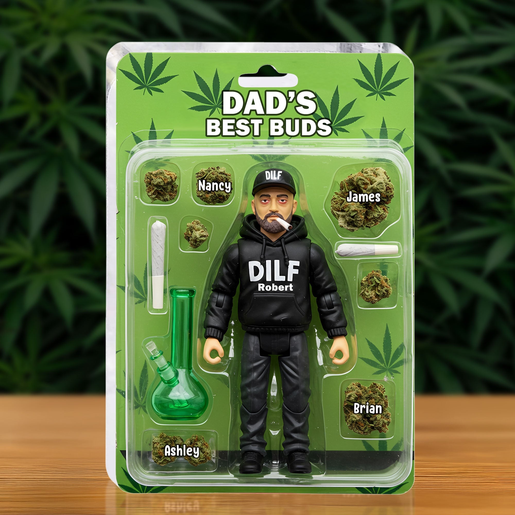 “Dad's Best Buds” - Personalized Gift for Dad, Custom Toy Figure - Unique Father's Day Gift Shaped Plaques PopCulturePrints