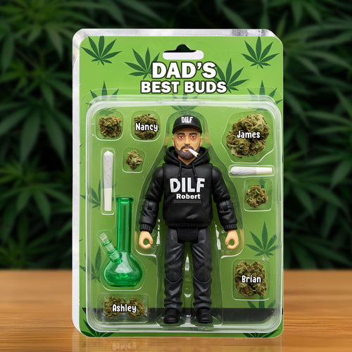 “Dad's Best Buds” - Personalized Gift for Dad, Custom Toy Figure - Unique Father's Day Gift Shaped Plaques PopCulturePrints