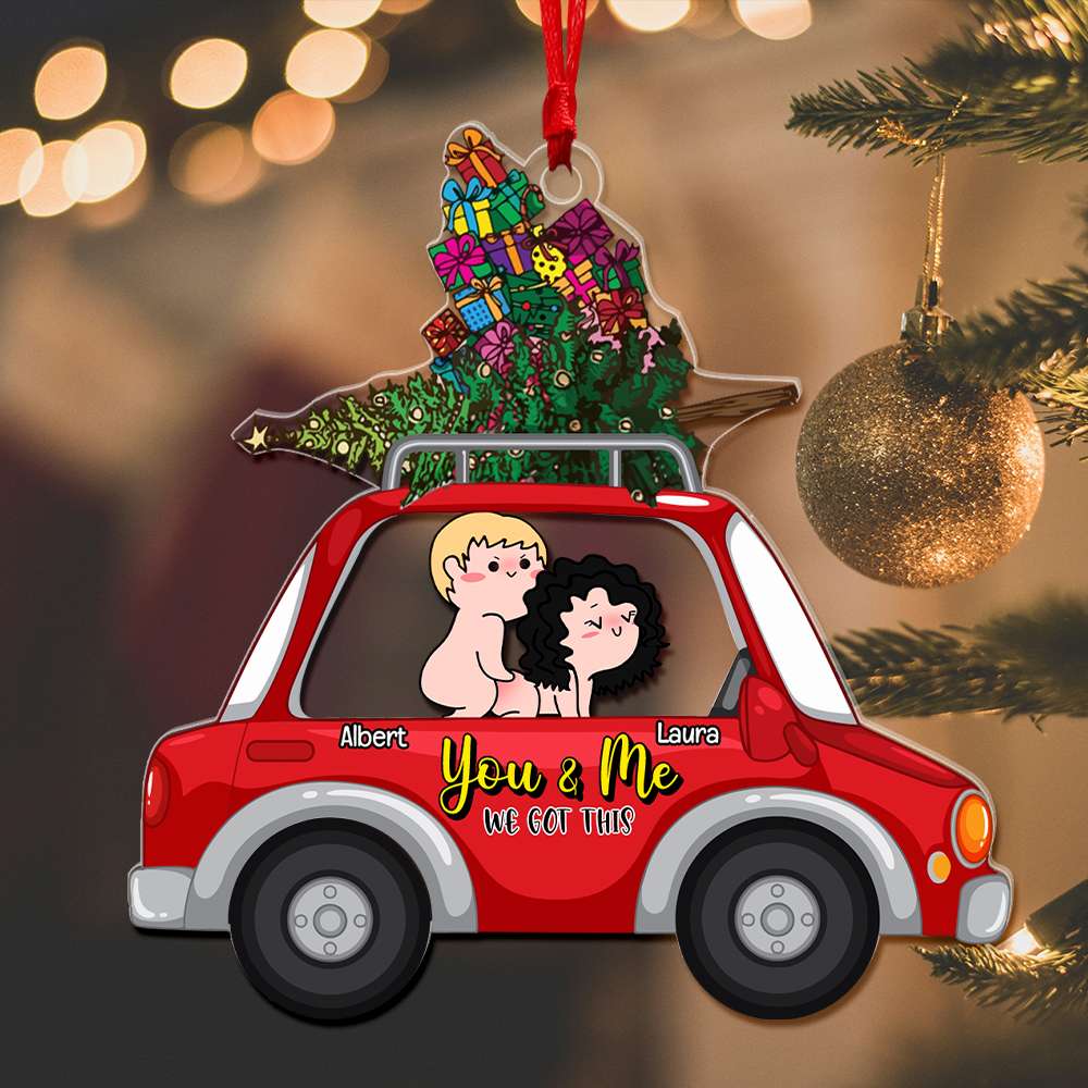 Personalized Naughty Couple Valentine's Day Gifts - Fun Holiday Decor Ornament PopCulturePrints