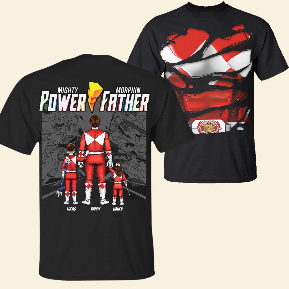 "Unleash Your Power: Personalized Gifts for Dad" - Custom Power Father T-Shirt for Fathers, Grandfathers, and More Shirts PopCulturePrints