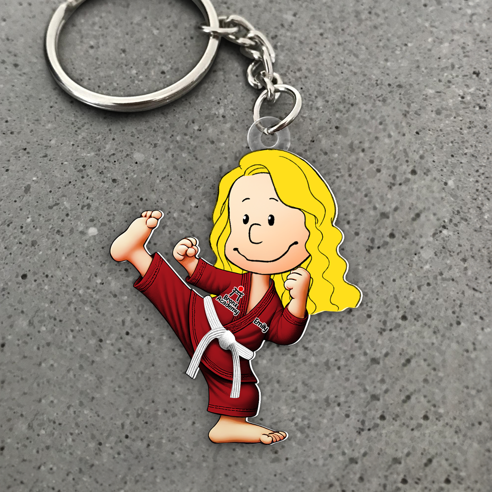 Custom Karate Lover Keychain - Personalized Gift for Martial Arts Enthusiasts Keychains PopCulturePrints