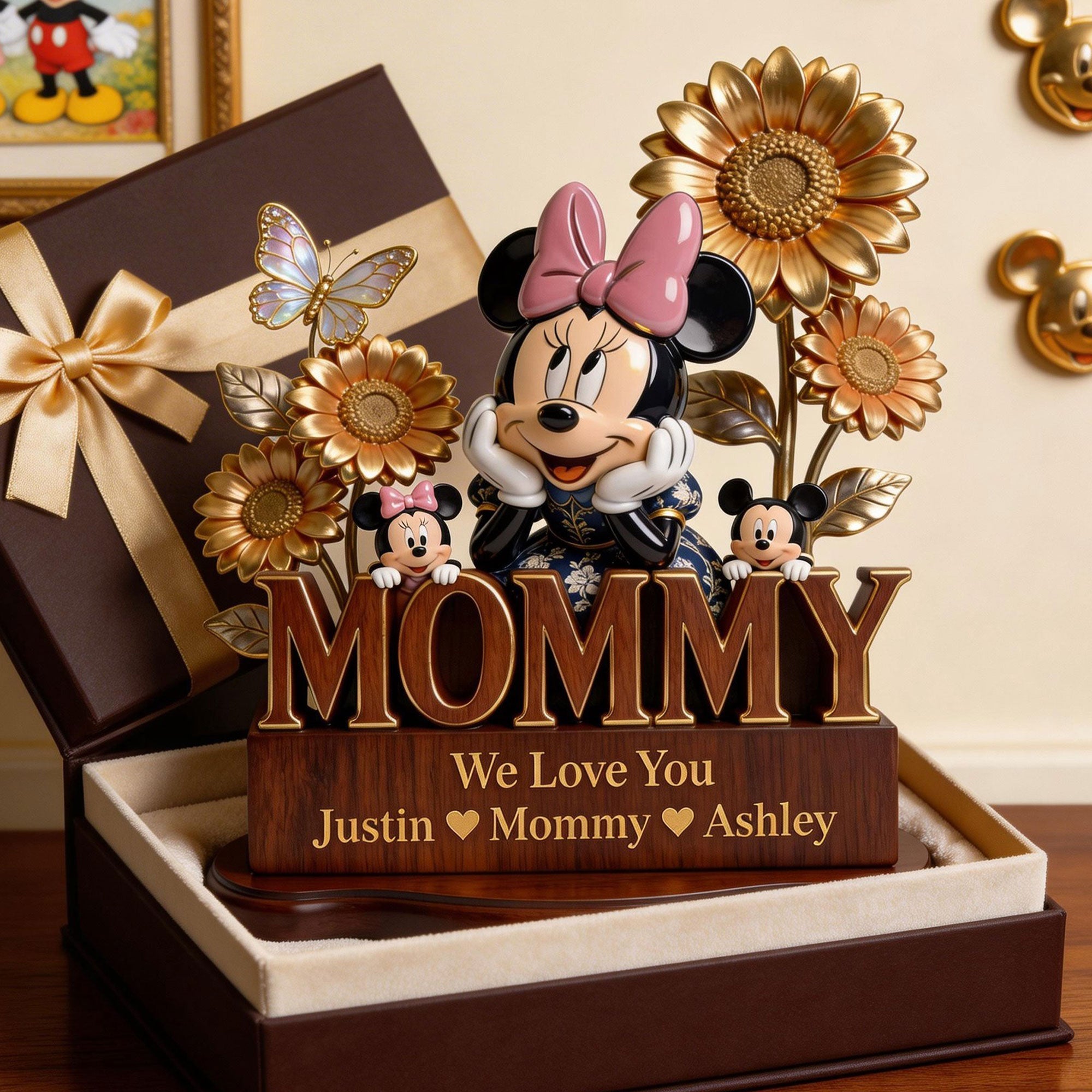 Mommy We Love You - Personalized Acrylic Plaque for Mother's Day Shaped Plaques PopCulturePrints