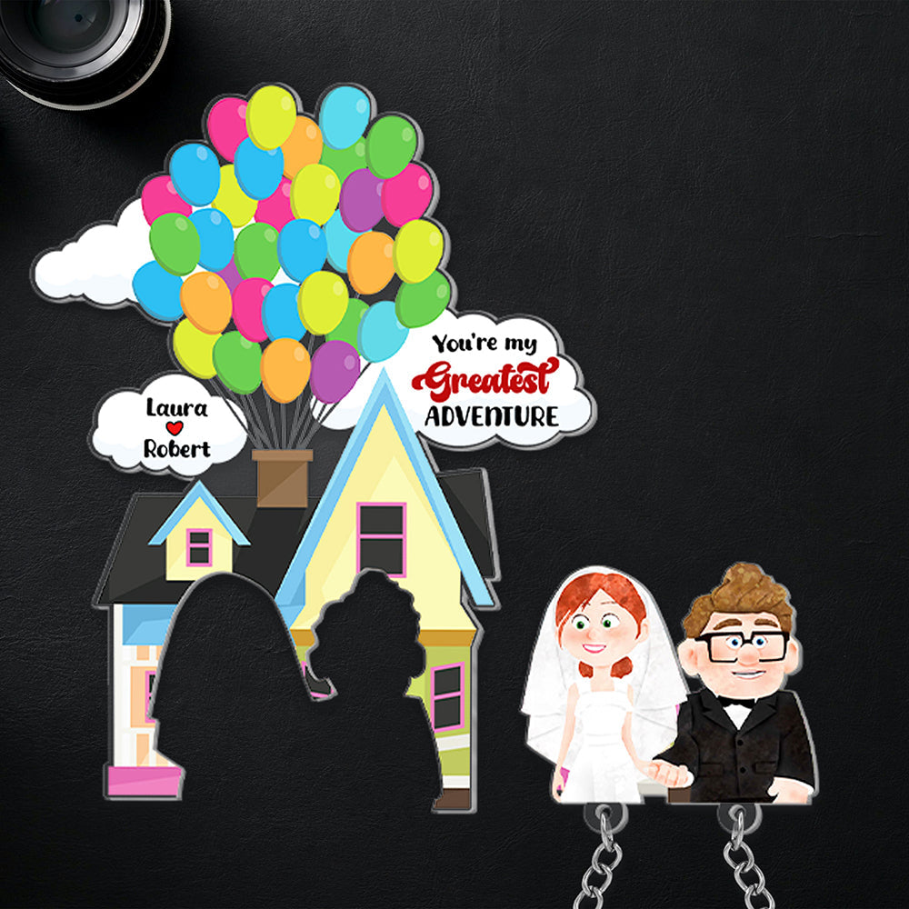 Personalized Couple Key Holder - Valentine's Day Gifts - Greatest Adventure Gift Key Holder PopCulturePrints